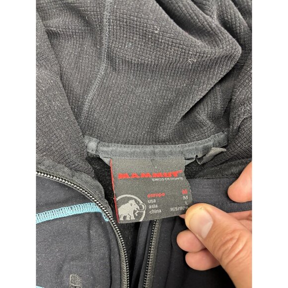 Mammut Jacket Womens Medium Black Polartec Hooded Full Zip Athletic Layering - Picture 3 of 10